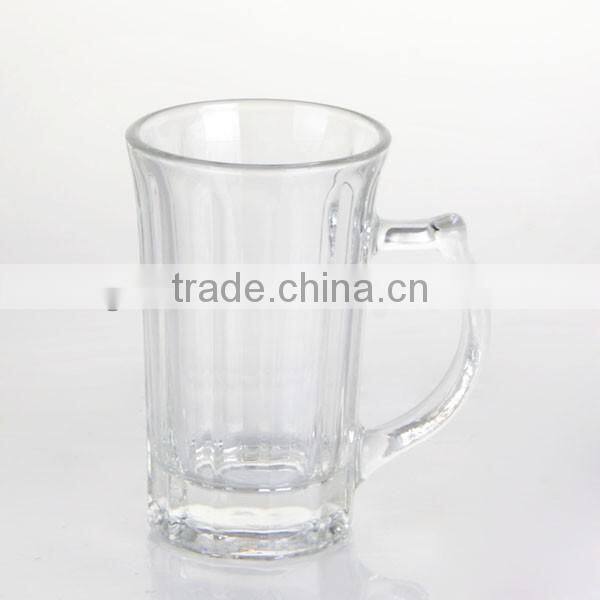 Good quality machinemade beer glass,beer glass with handle
