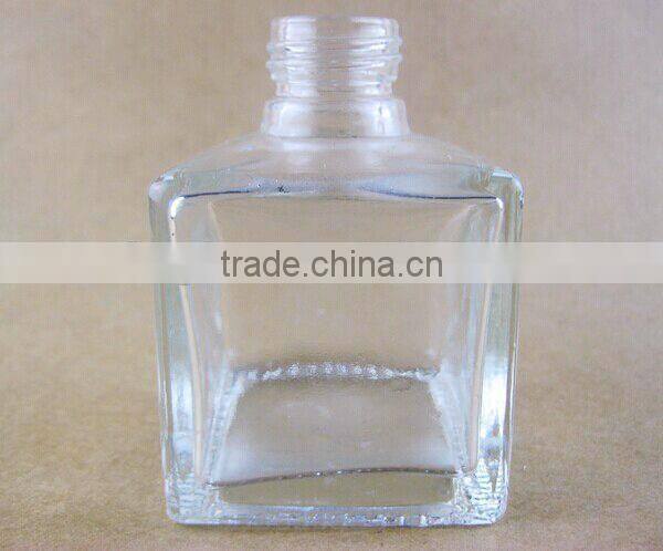 clear color square glass jar