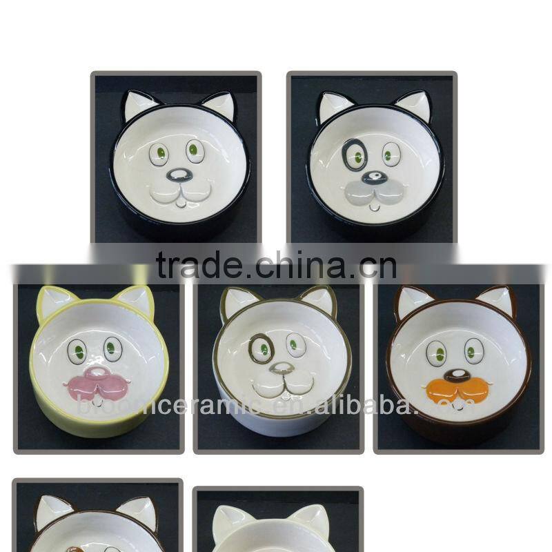 Porcelain dog design dog drinking bowls