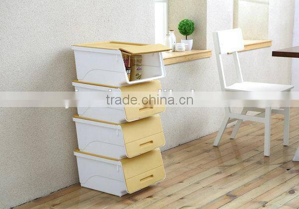 new design ,PP plastic storage box with a lifted cover