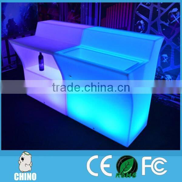 Outdoor event wedding bar counter glow bar counter