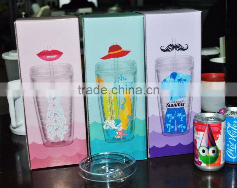 PS double wall walking mug 2017 new promotion Item