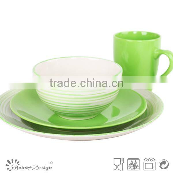 fine ceramic 16pcs stoneware dinner set