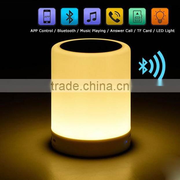 High Quality Music Mini Portable bluetooth speaker with LED Lamp