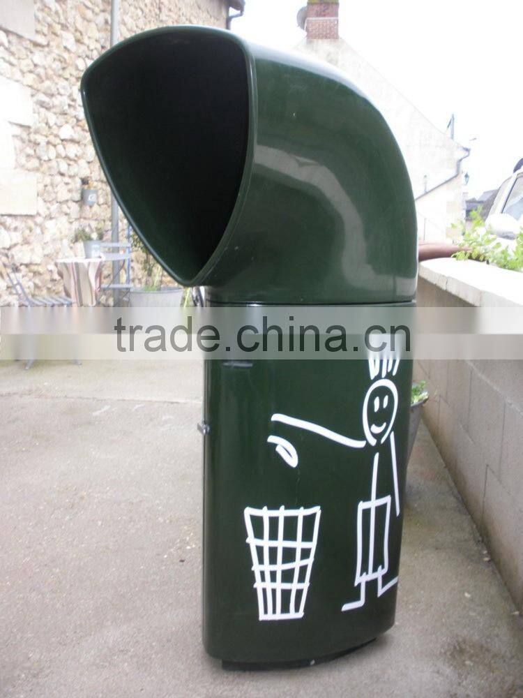 High quality glossy gel coat fiberglass garbage bins frp factory