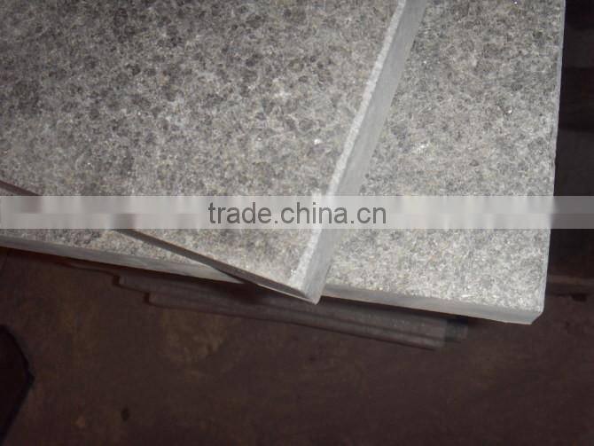 G684 black granite black basalt flamed tiles