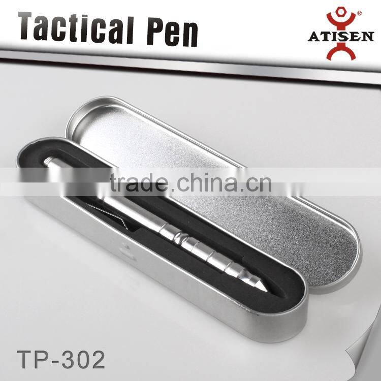 Self defense tool , Tactical ball point pen,glass breaker 2 in 1 with iron box TP-302