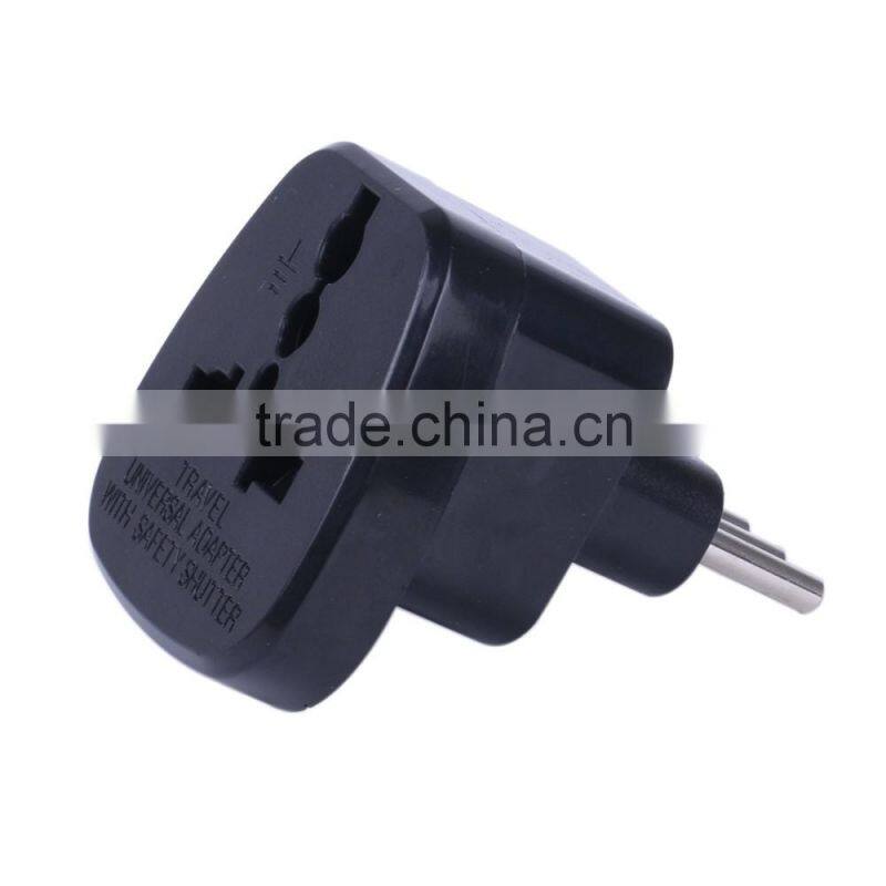 China 2016 new products 10/16A black plug converter travel adapter for italy