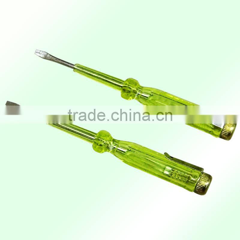 D1087 Yellow transparent handle test pencil screwdriver