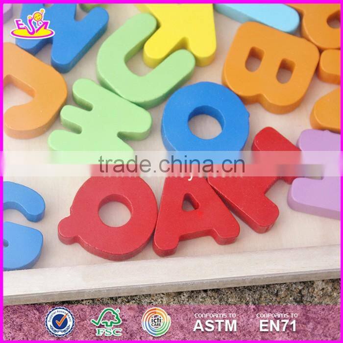 2017 New design toddlers educational wooden abc learning W14B072