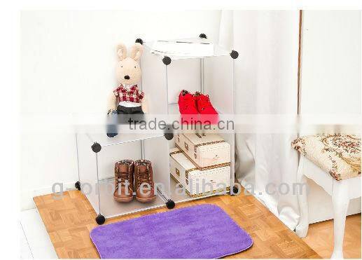 DIY plastic storage cube rack