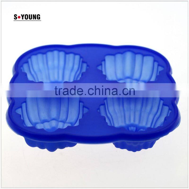 10135 Four cells flowers Silicone mould
