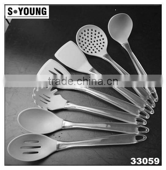 33059 silicone Kitchen Cooking Utensils with ps handle