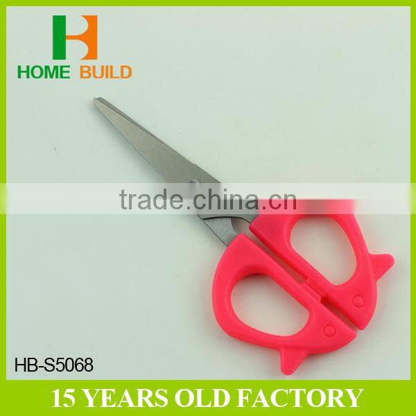 Factory price HB-S5068 5" plastic handles butterfly school scissors tool set