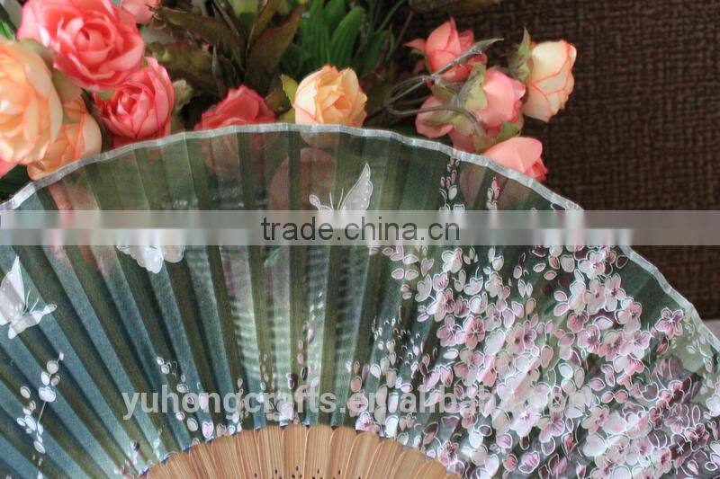 Japanese bamboo silk fan wholesale