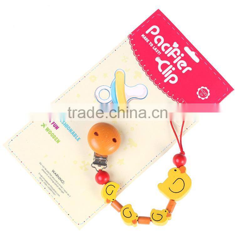 Wooden Baby Pacifier Clip Colorful Pacifier Clip Baby Pacifier Nipple Clip