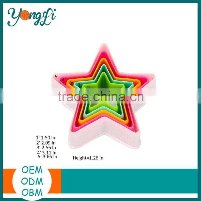 New Products Food Grade Kid Mini Plastic Round Cake Cutters