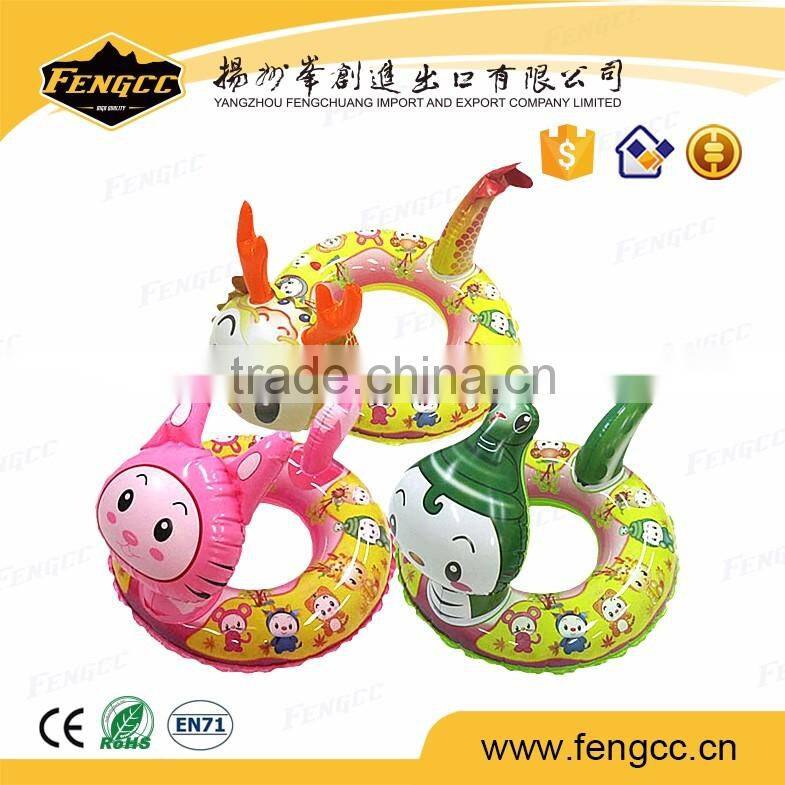 Factory Wholesale water park colorful customized PVC water inflatable baby infant swimming float ring