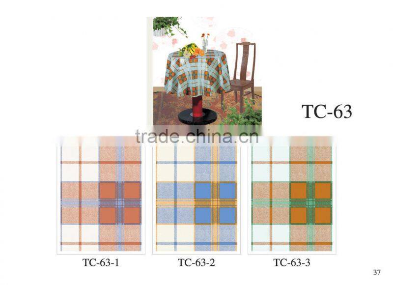 2016 Designed Printed PVC table cover cloth with falannel back , Direct factory/Manufactory supply/industrial
