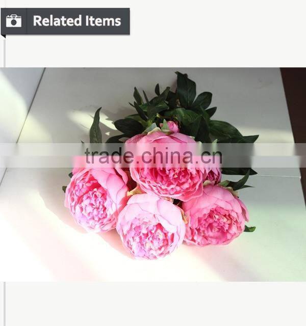 Whoesale artificial flower making peony china factory manufacturer