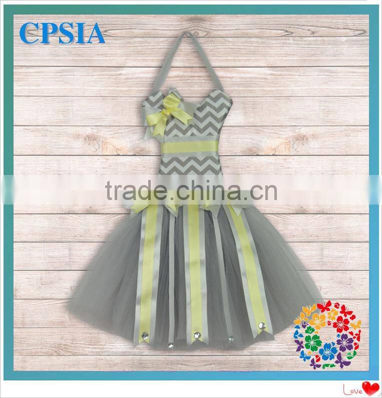 Kid Grey Colorful Chevron Lovely Tutu Bow Holder customization 2014 New arrivals