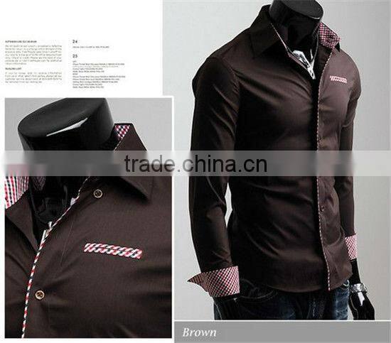 MOQ 5PCS Hot style latest fashion designs shirt for man slim fit casual man shirt