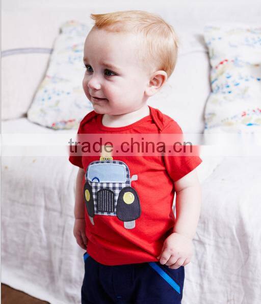sales cheaper price little boy shirt with carton embroidery
