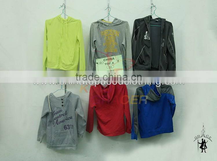 China Top Gracer Cheap Used Clothes Hoody Sorted 100Kg Used Clothing France style
