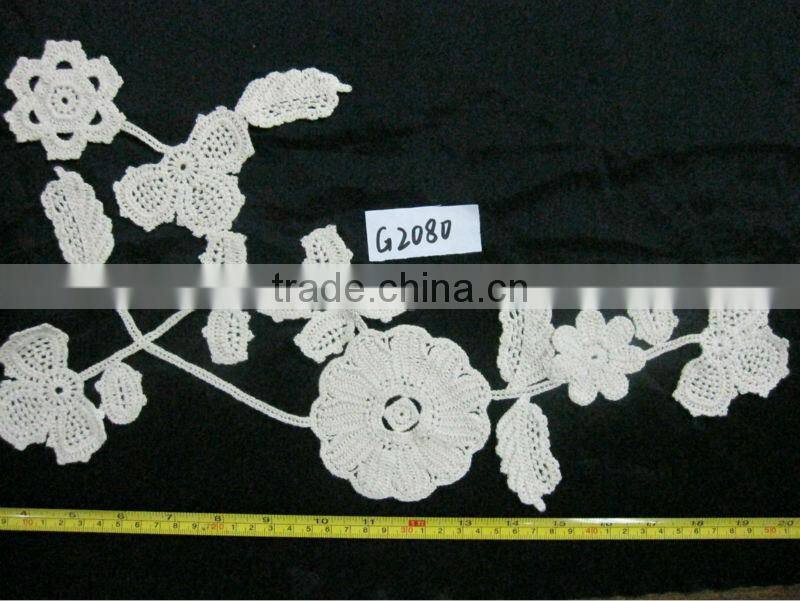 machine made cotton flower patches for clothes
