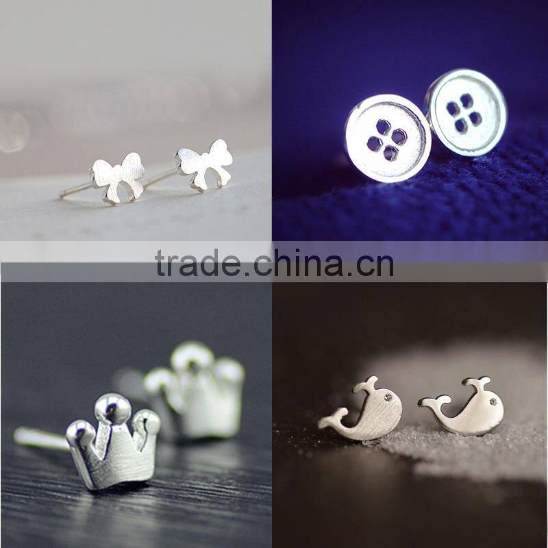 2016 cute birds stud earring cuff, whlosale online double earrings, European popular earrings stud
