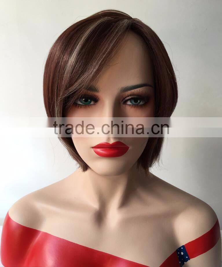 Wholesale Machibe Made Wigs Straight Short Bob Lace Front Wig Bob Style Natural Scalp Wig For Black Women