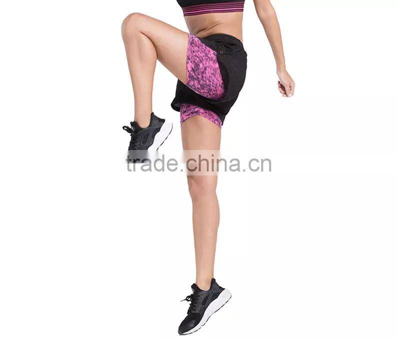 MGOO New Style Camping Quick Dry Pants For Women Running Two Pieces Elastic Waist Sports Shorts