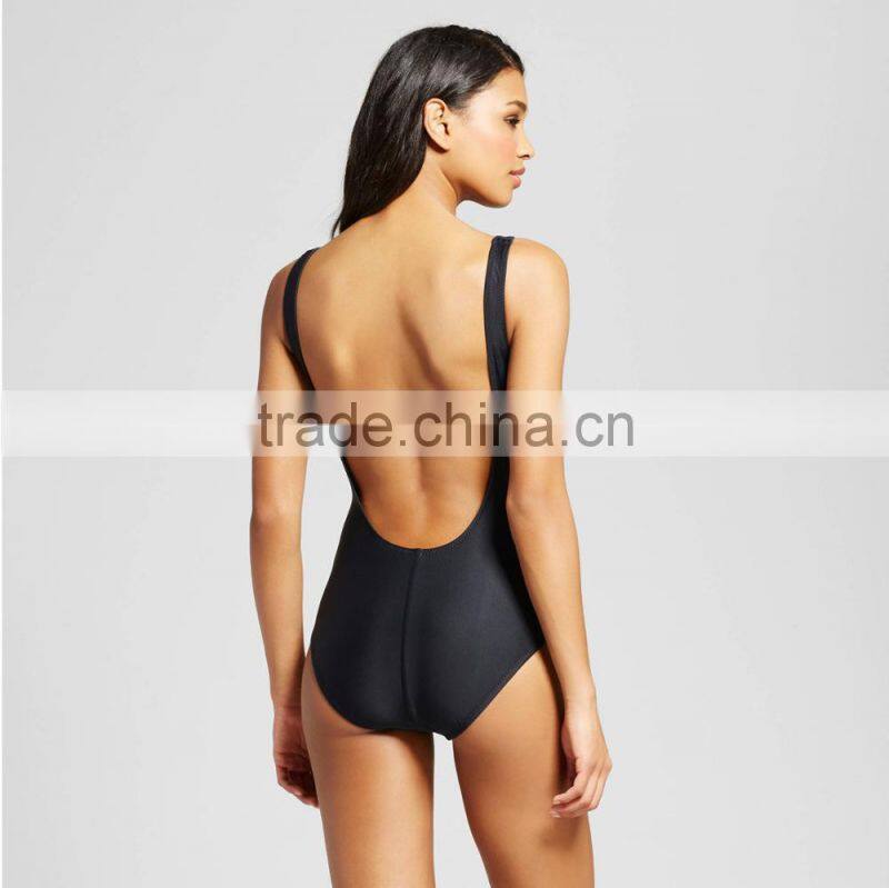 Womens Lace Up One Piece Customize Female Perfect One Piece For Beach Occasion Party 80% Nylon 20% Spandex Comfortable Stretchy