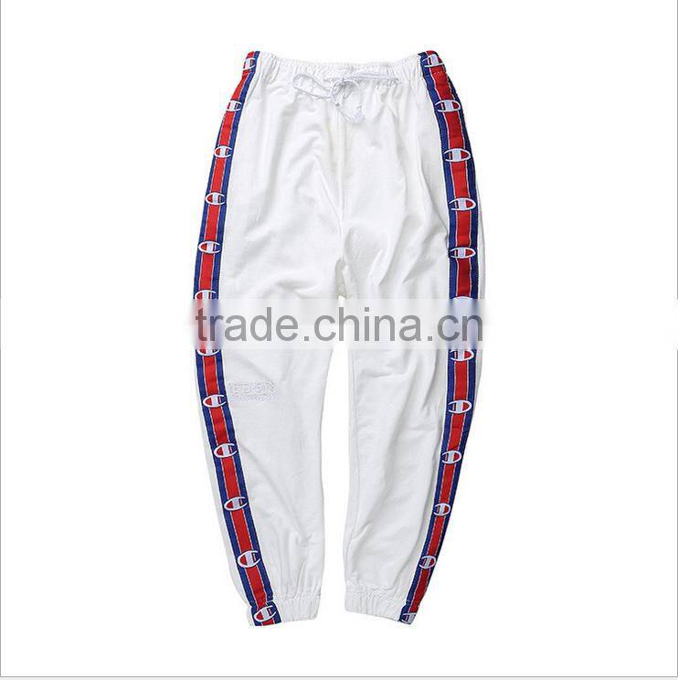 The most comfortable ,Hip-hop style jogger pants for men with contrast color stripe , high-quality jogger pants.,