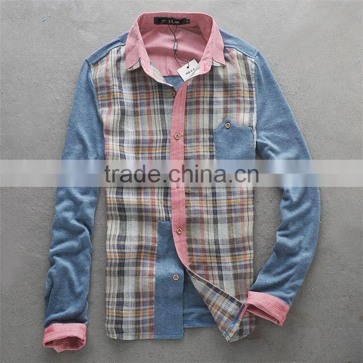 2017 new china supplier double collar shirt for men