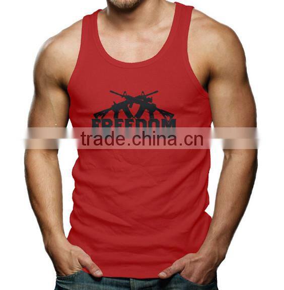 Alibaba china printing cotton custom gym wholesale mens running stringer singlet