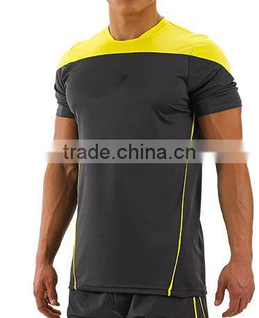 Men Bodybuilding Gym Fitness 100% Polyester Running T Shirt