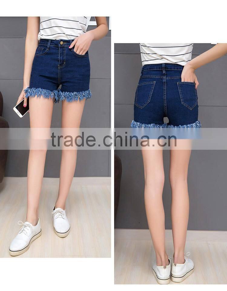 new style summer high waist tassels ladies fashion hot shorts hot jeans shorts