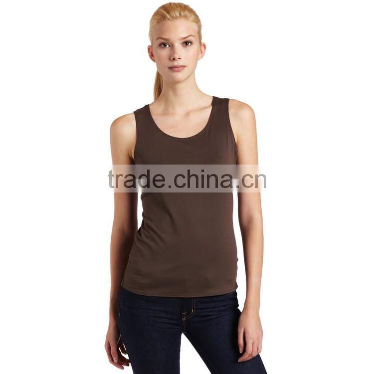 Women Fashion Style Hot Sale Cheap Price Blank Cotton Wholesale Stringer Lady Top