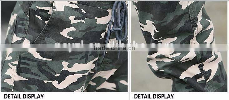 Fashion wholesale custom mens casual camo pants cheap army print pants men