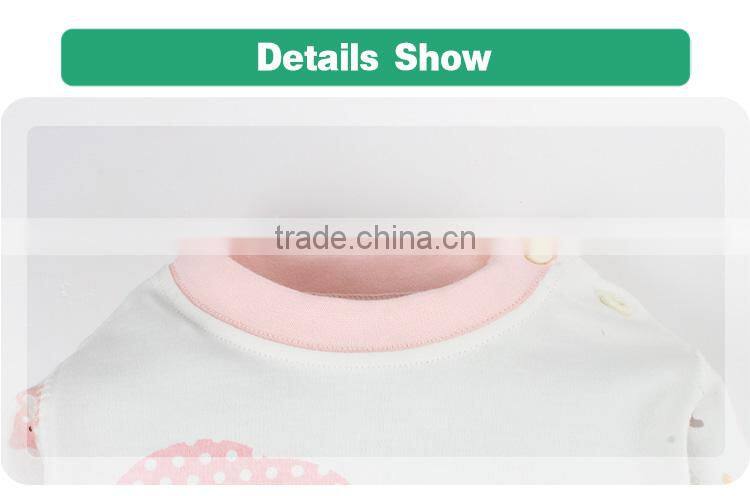 100% soft touch cotton cute printing children apparel kids wear set