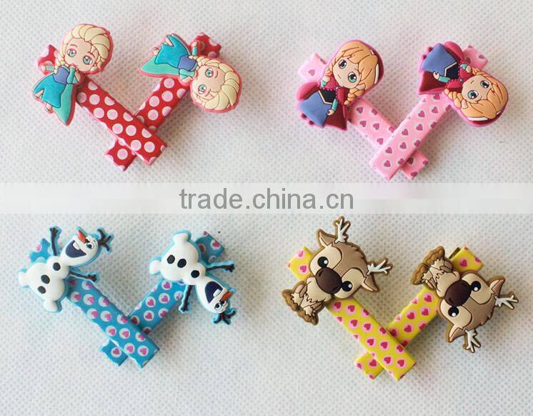 frozen cartoon characters decorative wide hairgrips for girls