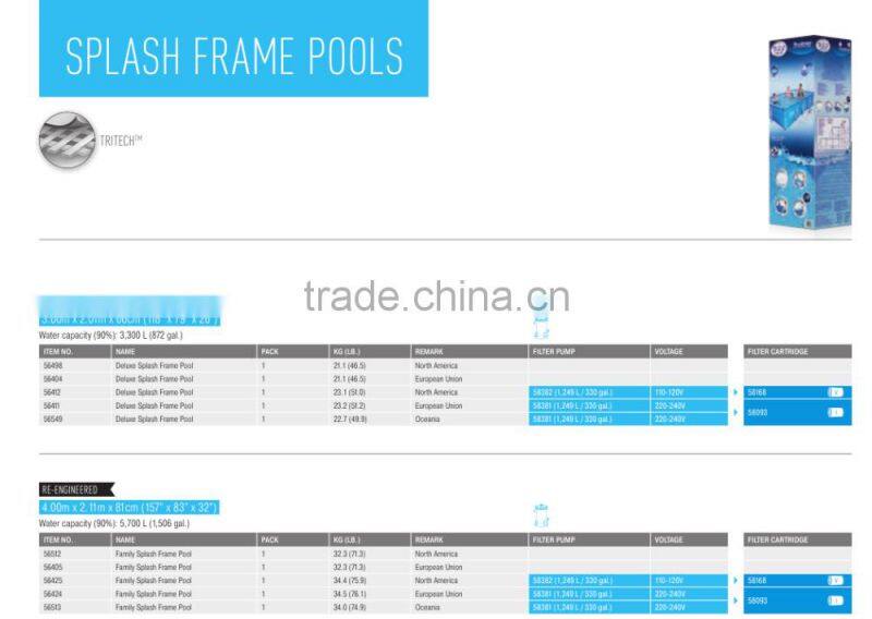 Bestway 3.0 m x 2.01 m x 66 cm rectangle swimming pool