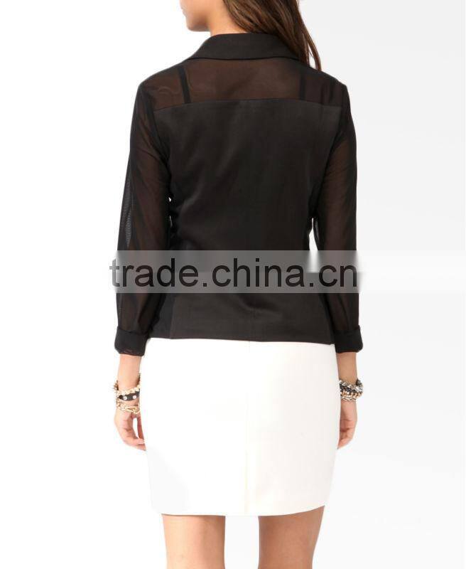 Mesh Panel Blazer