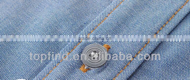 Fancy double pocket short Sleeve Oxford Men Shirt