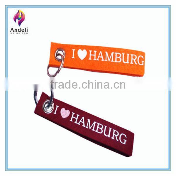 Print Wristlet Fabric/Felt Lanyard Key Chain for Customers