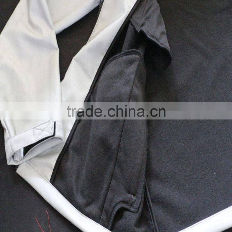 Keep warm in the winter metallic silver retro reflective jacket with fleece inside