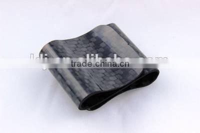 Men's Classic Double Sided Carbon Fiber Money Clip RFID blocking money clip