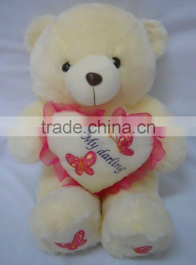 20cm sitting soft plush animal toy teddy bear with bow