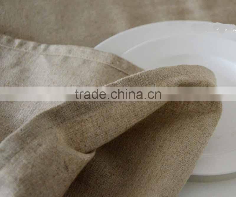customized high quality textured 100% linen table cloth for home